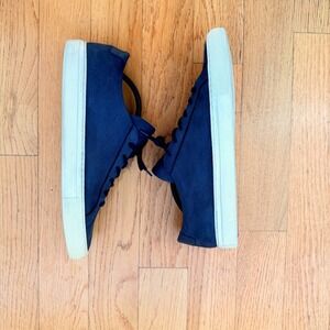 Common Projects Achilles Mens Navy Blue Pebble Grained Leather size 45